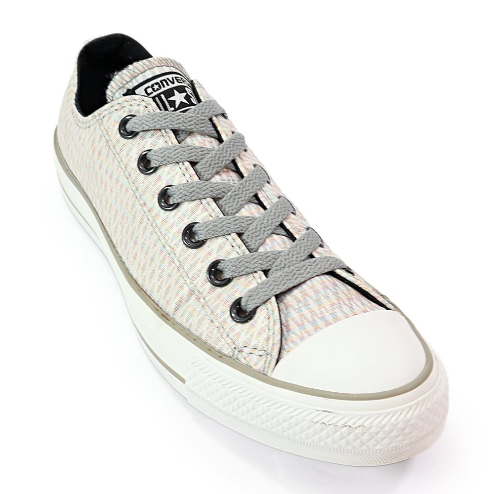 Converse Women's CT All Star Sneaker Iridescent Rainbow Diamond Low Top Shoe 8